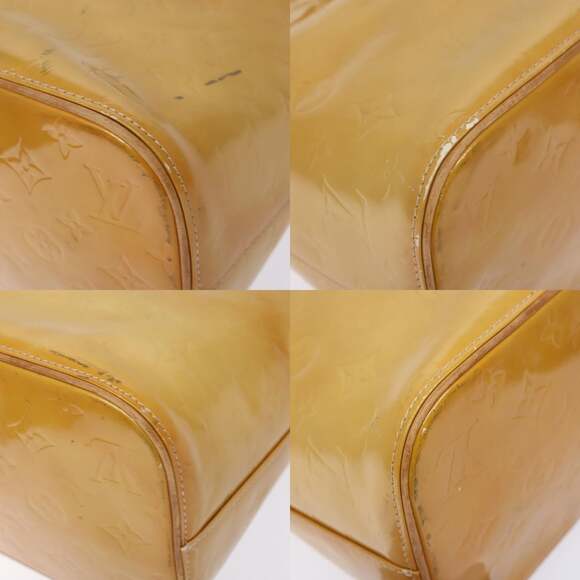 LOUIS VUITTON Monogram Vernis Houston Hand Bag Beige M91004 - Picture 10 of 13